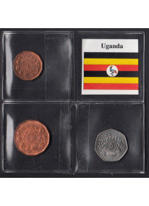 UGANDA serie di 3 monete Q/Fdc anni misti